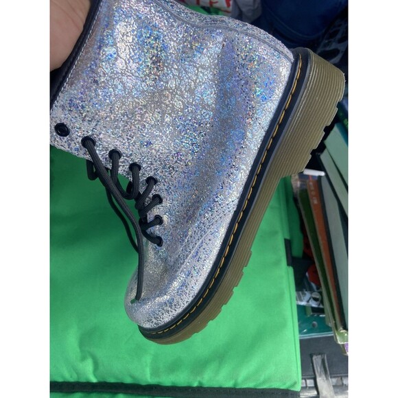 Dr. Martens Women's 1460 Pascal J Metallic Leather Boots Size 4 US New Authentic - Picture 11 of 15